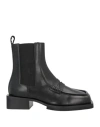 Erika Cavallini Woman Ankle Boots Black Size 8 Leather In Black