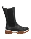 Erika Cavallini Woman Ankle Boots Black Size 11 Soft Leather