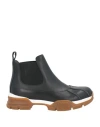Erika Cavallini Woman Ankle Boots Black Size 8 Soft Leather, Elastane