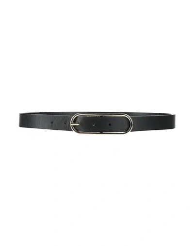 Erika Cavallini Woman Belt Black Size L Leather