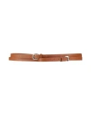 Erika Cavallini Woman Belt Brown Size L Leather