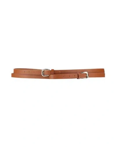 Erika Cavallini Woman Belt Brown Size L Leather
