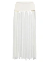 Erika Cavallini Woman Belt Ivory Size Onesize Polyester, Viscose, Acetate In White