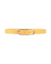 Erika Cavallini Woman Belt Marigold Size L Leather In Yellow