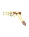 Erika Cavallini Woman Belt Yellow Size S Leather, Textile Fibers In Yellow