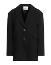 Erika Cavallini Woman Blazer Black Size 10 Cotton In Black