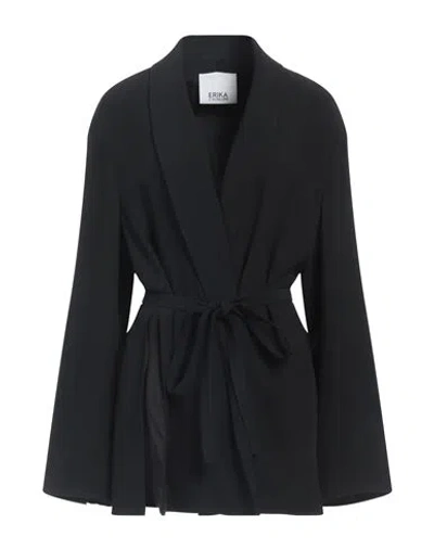 Erika Cavallini Woman Blazer Black Size 8 Viscose, Acetate