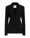 Erika Cavallini Woman Blazer Black Size 6 Polyester, Viscose, Elastane