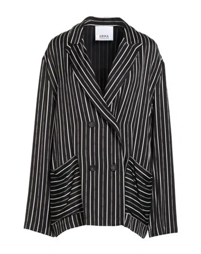 Erika Cavallini Woman Blazer Black Size 6 Viscose