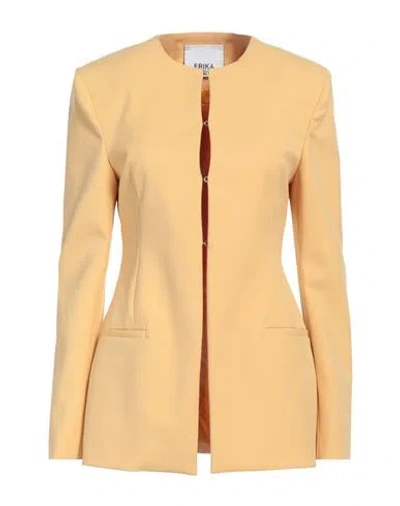 Erika Cavallini Woman Blazer Mustard Size 8 Polyester, Viscose, Elastane In Yellow