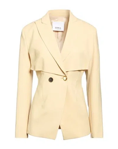 Erika Cavallini Woman Blazer Mustard Size 6 Polyester, Virgin Wool, Elastane In Yellow