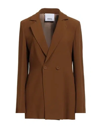 Erika Cavallini Woman Blazer Mustard Size 6 Viscose, Acetate