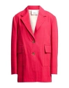 Erika Cavallini Woman Blazer Red Size 10 Cotton