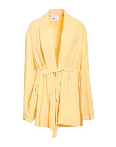 Erika Cavallini Woman Blazer Yellow Size 10 Viscose, Acetate