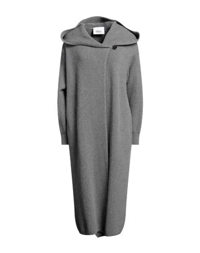 Erika Cavallini Woman Cardigan Grey Size M Wool, Polyamide