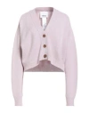 Erika Cavallini Woman Cardigan Lilac Size M Cashmere, Virgin Wool