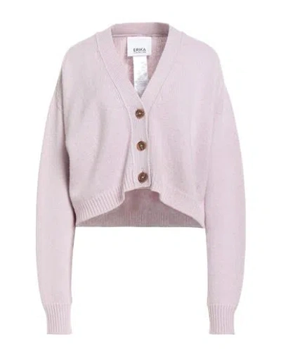 Erika Cavallini Woman Cardigan Lilac Size M Cashmere, Virgin Wool