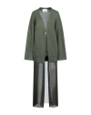 Erika Cavallini Woman Cardigan Military Green Size S Mohair Wool, Polyamide, Wool, Polyester