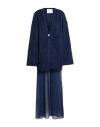 Erika Cavallini Woman Cardigan Navy Size M Mohair Wool, Polyamide, Wool, Polyester In Navy