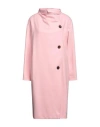 Erika Cavallini Woman Coat Light Pink Size 8 Virgin Wool, Polyamide