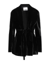 Erika Cavallini Woman Jacket Black Size 10 Viscose, Silk