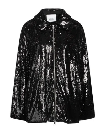 Erika Cavallini Woman Jacket Black Size 4 Polyester