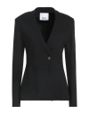 Erika Cavallini Long-sleeved Suit Coat In Black