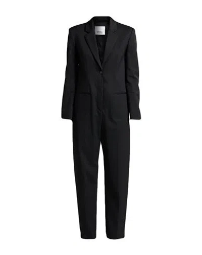 Erika Cavallini Woman Jumpsuit Black Size 8 Polyester, Virgin Wool, Elastane
