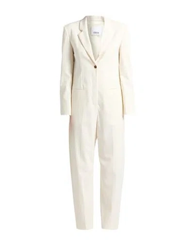 Erika Cavallini Woman Jumpsuit Ivory Size 4 Polyester, Virgin Wool, Elastane