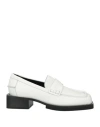 Erika Cavallini Woman Loafers Ivory Size 10 Leather