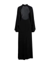 Erika Cavallini Woman Maxi Dress Black Size 2 Acetate, Silk