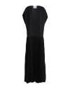 Erika Cavallini Woman Maxi Dress Black Size 4 Acetate, Silk