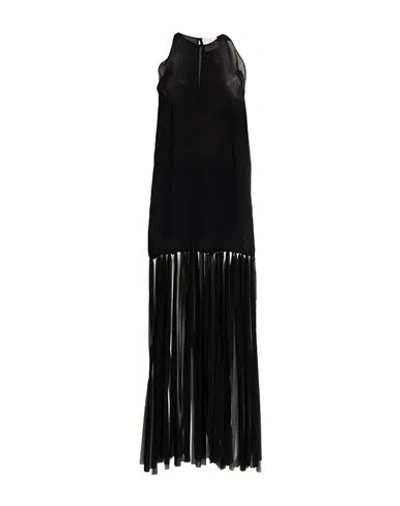 Erika Cavallini Woman Maxi Dress Black Size 6 Polyester, Viscose, Acetate