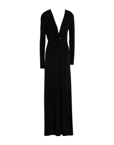 Erika Cavallini Woman Maxi Dress Black Size 6 Viscose, Elastane
