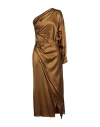 Erika Cavallini Woman Maxi Dress Camel Size 6 Viscose In Beige