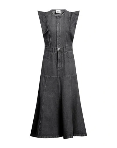 Erika Cavallini Woman Maxi Dress Lead Size 12 Cotton In Gray