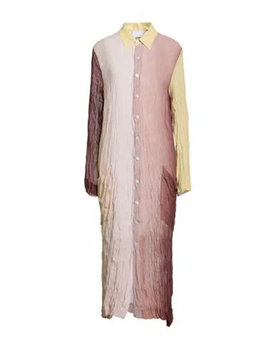 Erika Cavallini Woman Long Dress Light Brown Size 6 Polyester In Beige