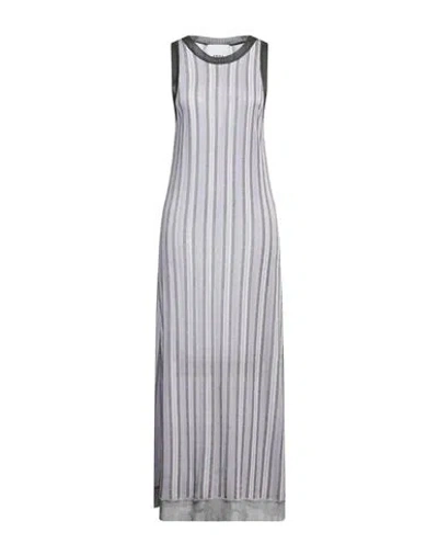Erika Cavallini Woman Maxi Dress Lilac Size L Viscose, Polyester In Purple