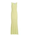 Erika Cavallini Woman Maxi Dress Lime Green Size L Mohair Wool, Polyamide, Wool In Green