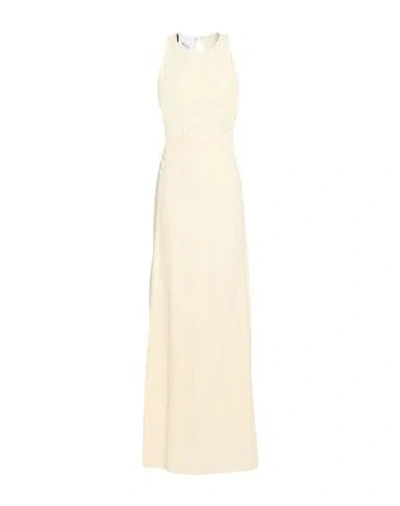 Erika Cavallini Woman Maxi Dress Pastel Yellow Size 6 Viscose, Acetate In Neutral