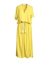 Erika Cavallini Woman Long Dress Yellow Size 6 Viscose