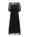 Erika Cavallini Woman Midi Dress Black Size 10 Cotton