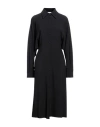 Erika Cavallini Woman Midi Dress Black Size 2 Viscose, Acetate In Black