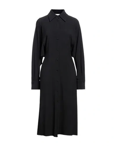Erika Cavallini Woman Midi Dress Black Size 2 Viscose, Acetate