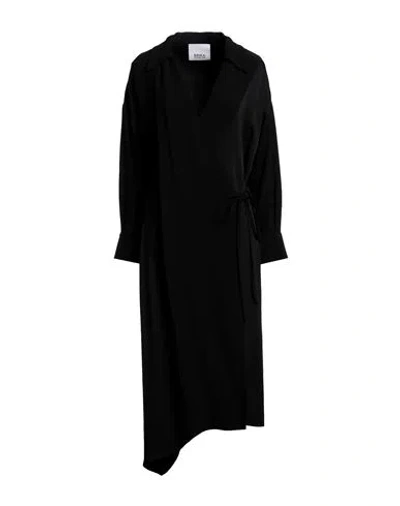 Erika Cavallini Woman Midi Dress Black Size 4 Viscose, Acetate