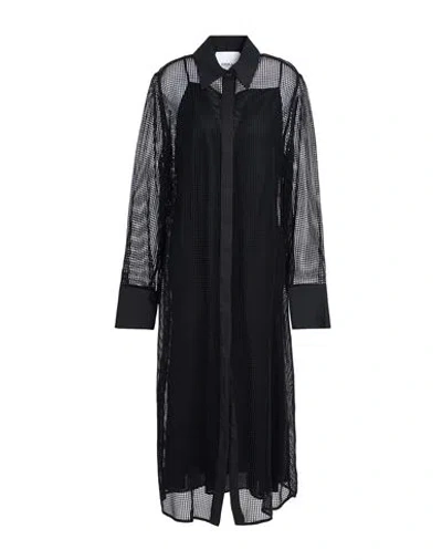 Erika Cavallini Woman Midi Dress Black Size 6 Cotton