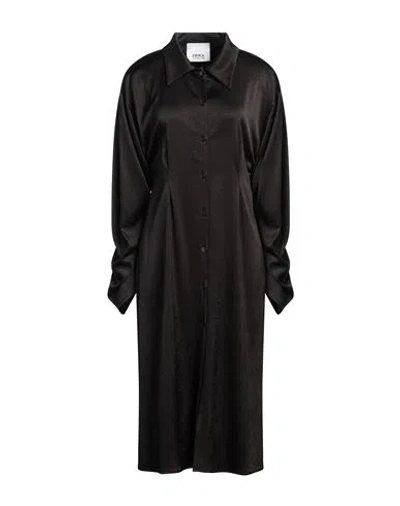 Erika Cavallini Woman Midi Dress Black Size 6 Triacetate, Polyester