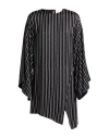 Erika Cavallini Woman Midi Dress Black Size 6 Viscose