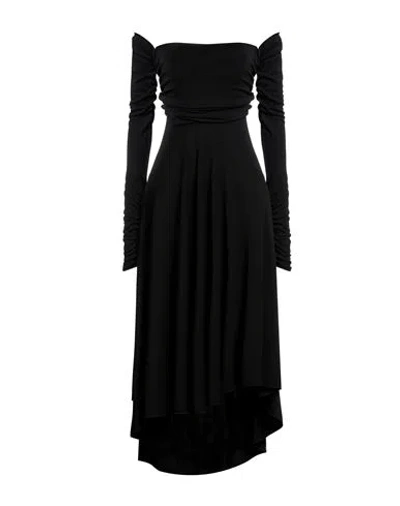 Erika Cavallini Woman Midi Dress Black Size 8 Acetate, Polyamide, Elastane