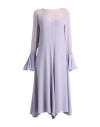 Erika Cavallini Woman Midi Dress Lilac Size 10 Viscose, Acetate, Polyester